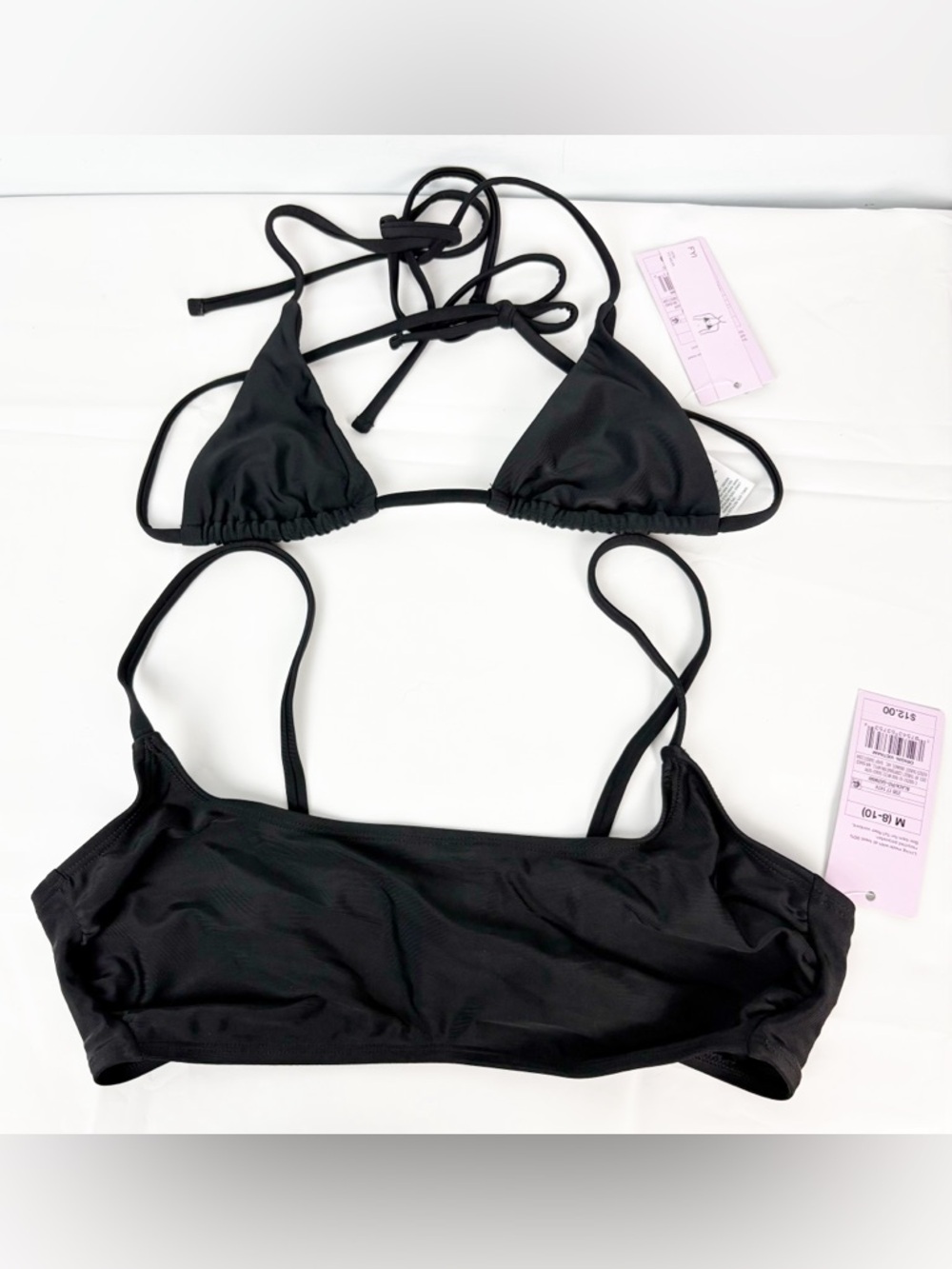 NWT Black Bikini Tops Bundle Wild Fable. Low Coverage Triangle & Bralette Bikini